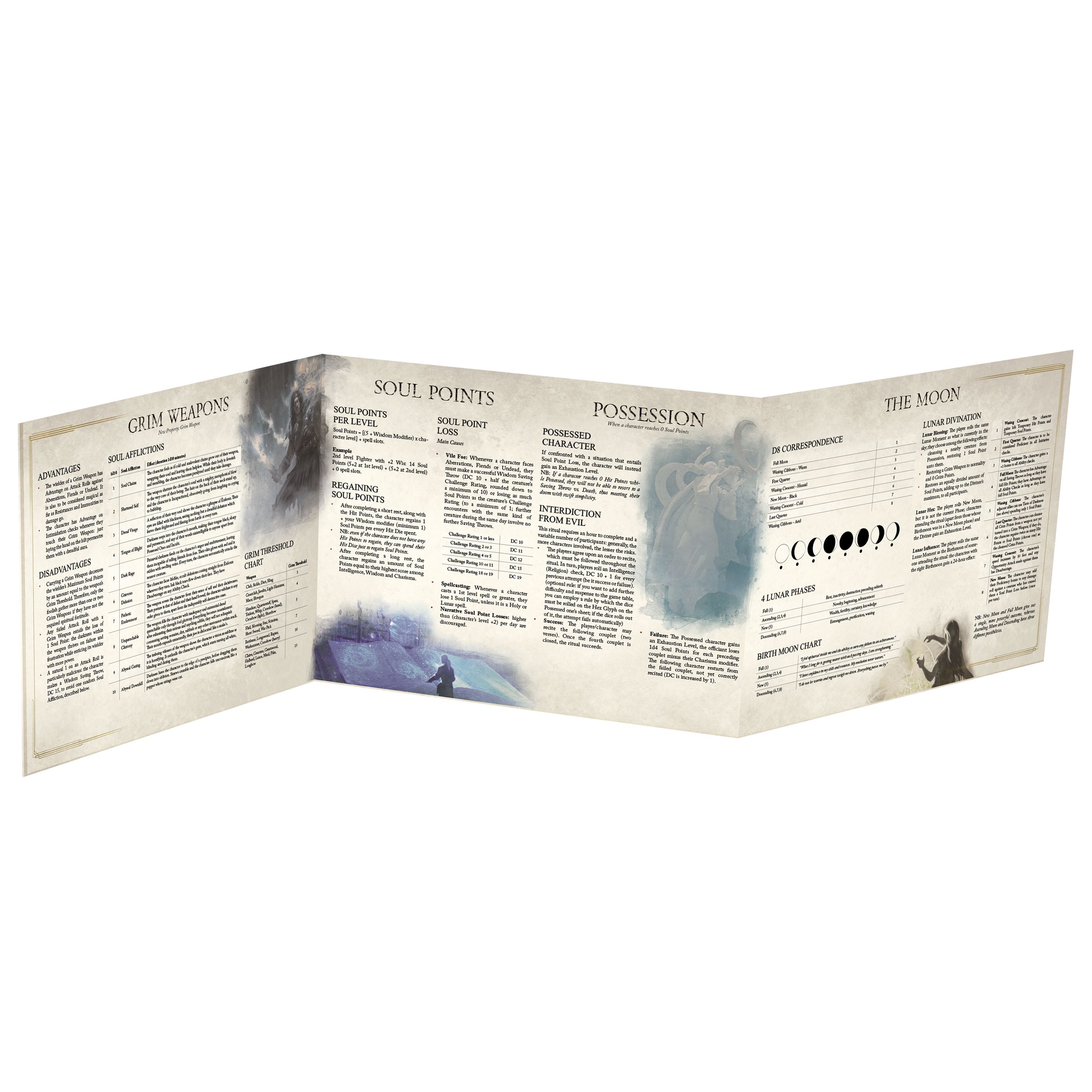 Modiphius Nightfell GM Screen schermo master 3 pannelli