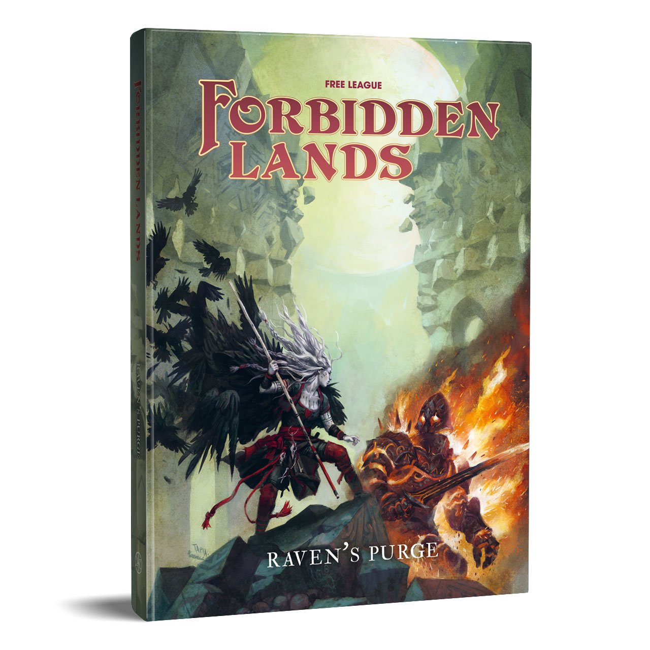Forbidden Lands Raven's Purge Campaign Book Modiphius libro 224 pagine