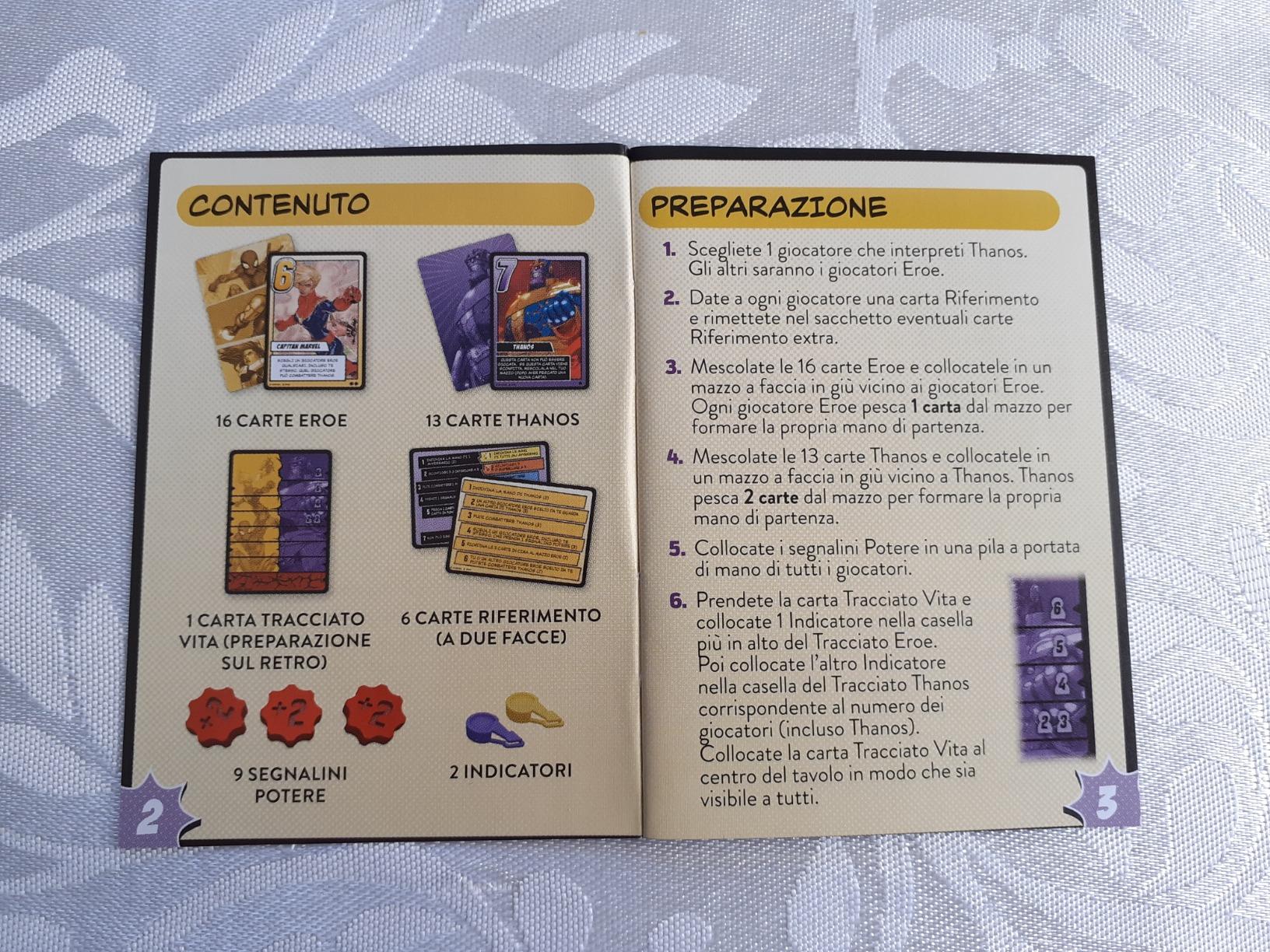 Marvel Il Guanto dell'Infinito gioco di carte Thanos 2-6 giocatori