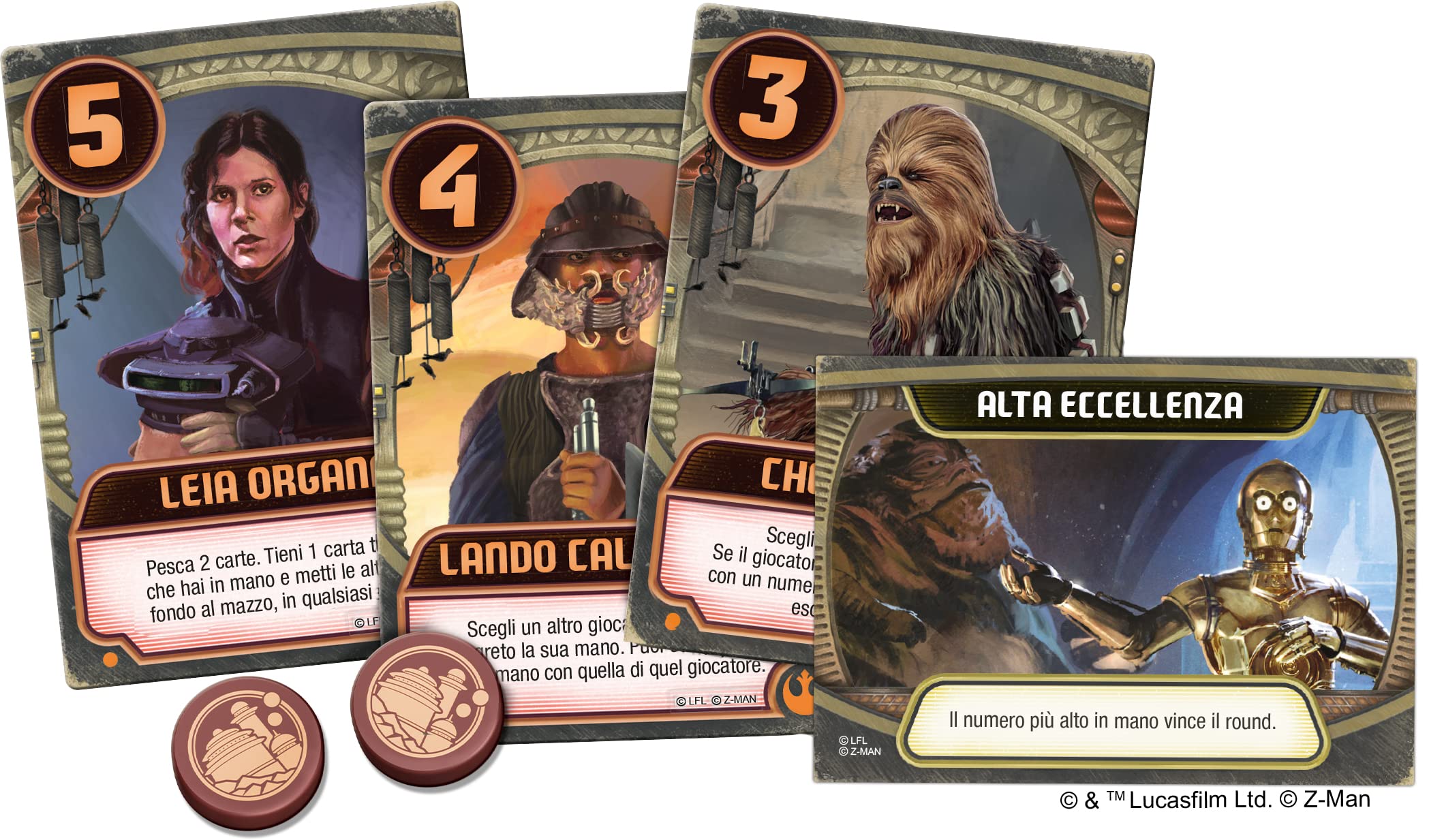 Star Wars Palazzo di Jabba Love Letter gioco carte 2-6 giocatori