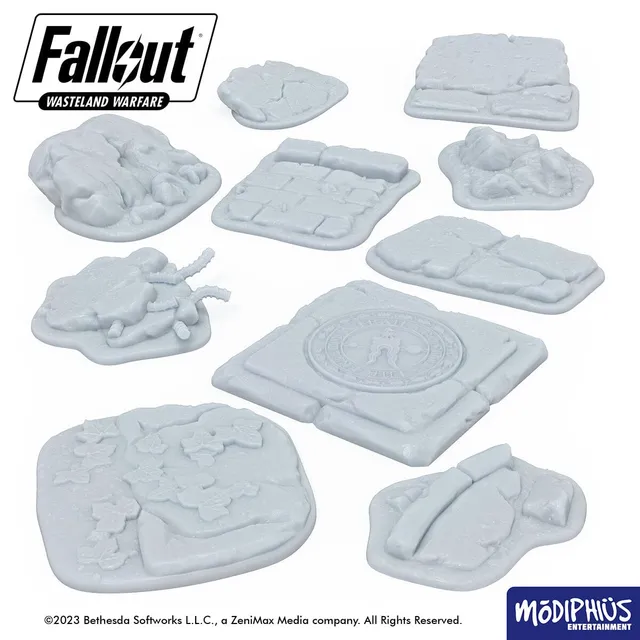 Modiphius Fallout Wasteland basing greebles slabs stones STL