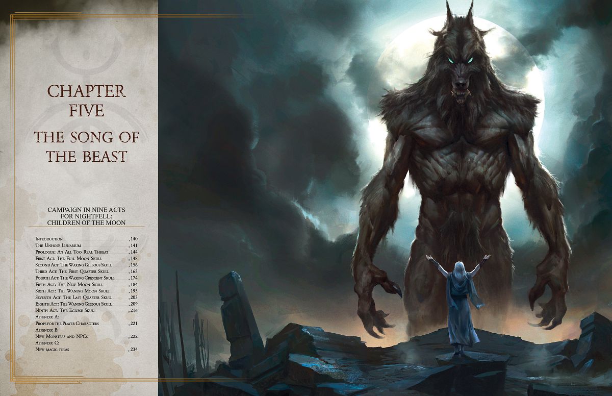 Nightfell Children of the Moon Deluxe manuale GDR licantropi