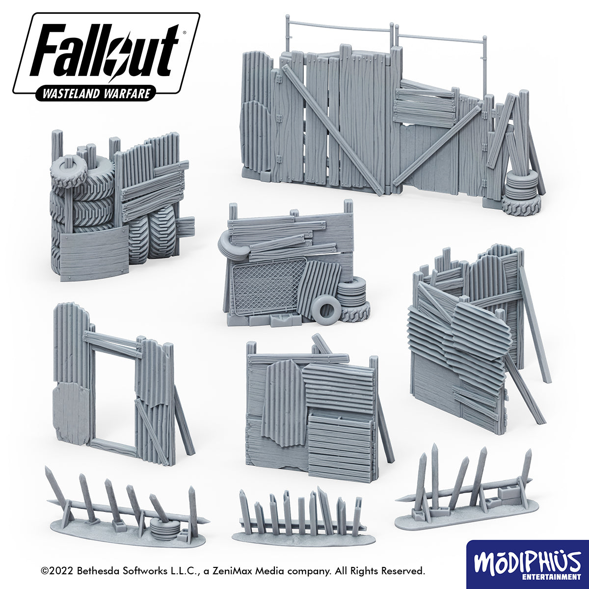 Fallout Wasteland Warfare Settlement Walls terreno STL stampa 3D