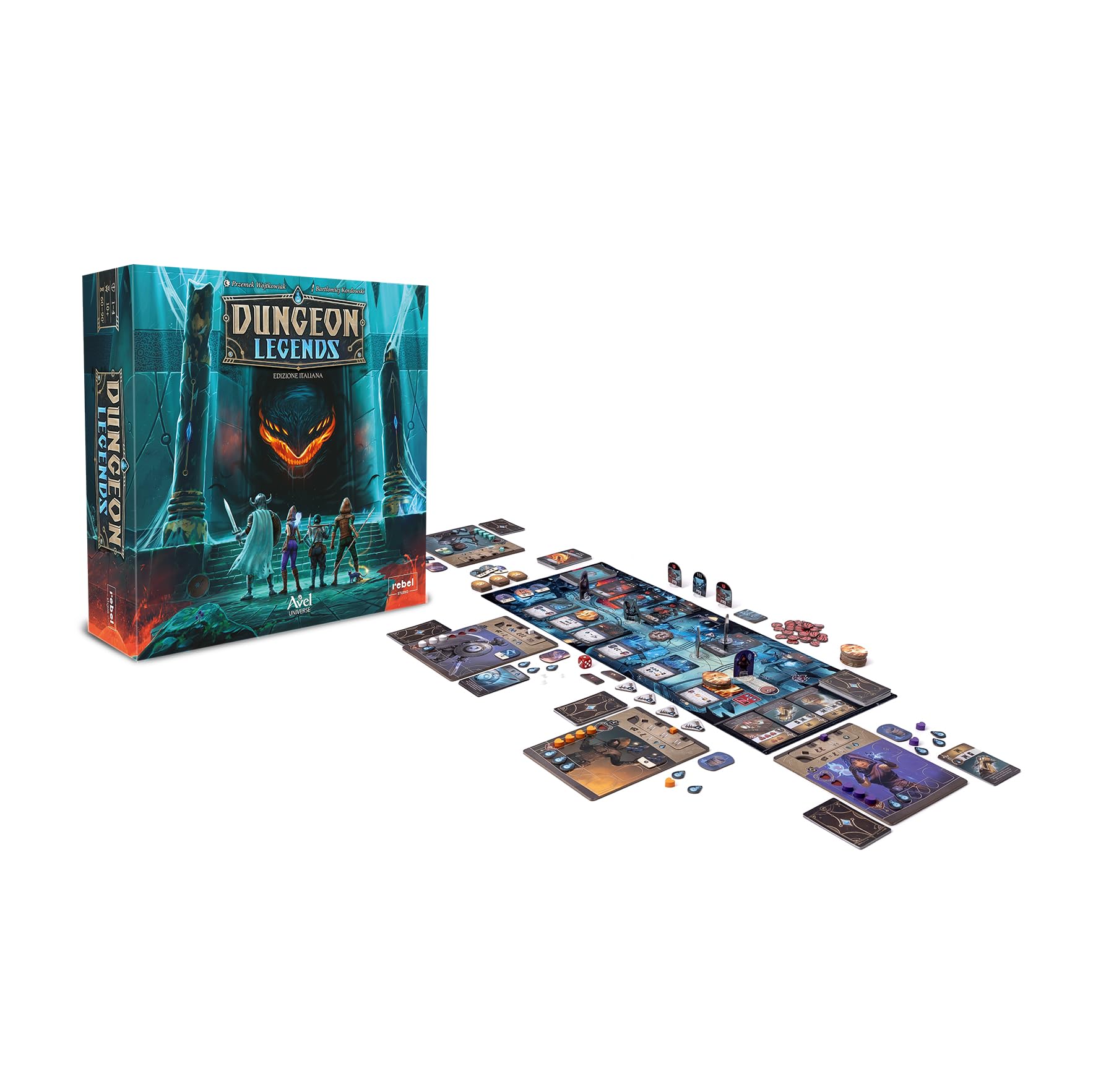 Asmodee Dungeon Legends gioco tavolo cooperativo 1-4 fantasy