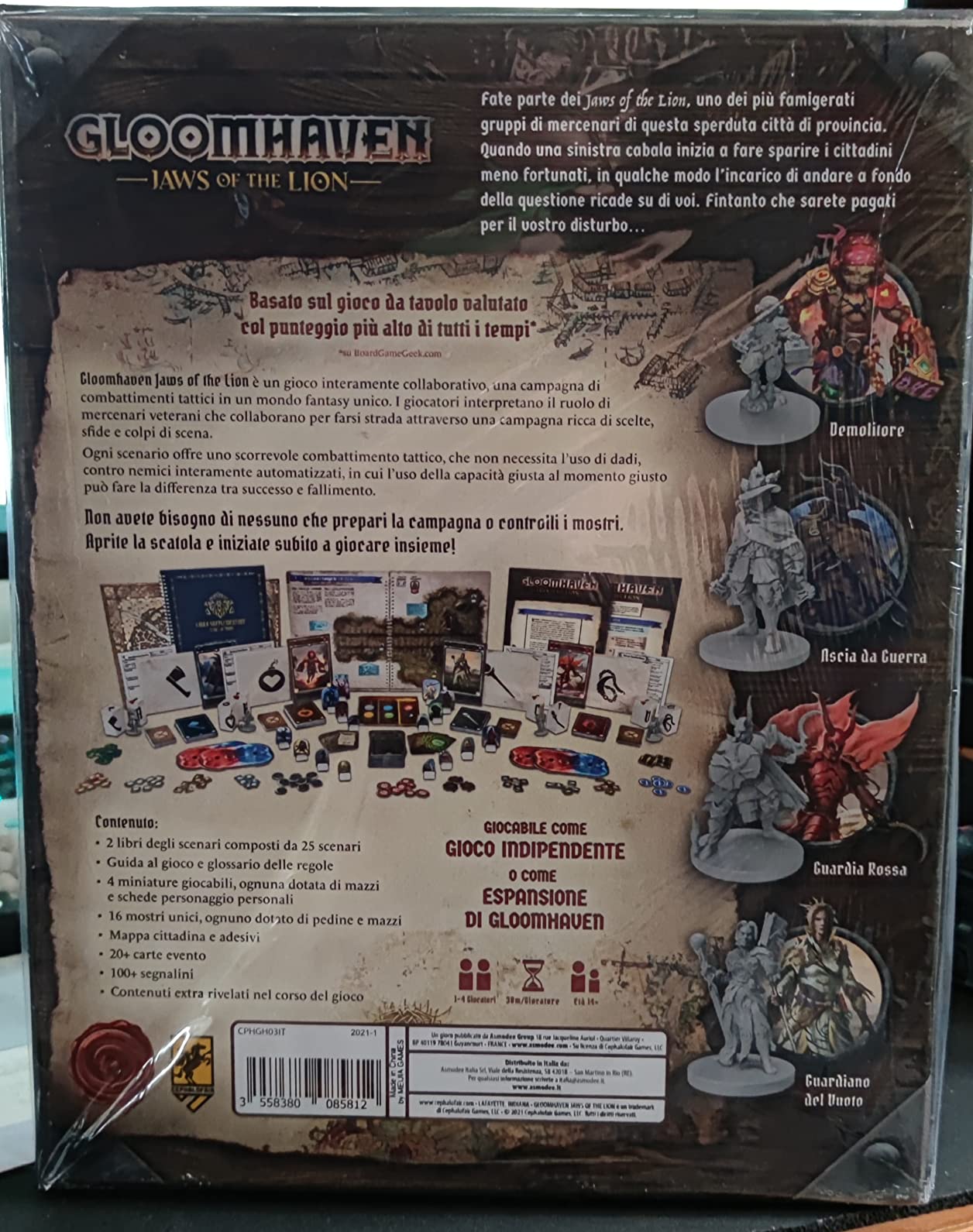 Asmodee Jaws of the Lion gioco collaborativo campagna fantasy