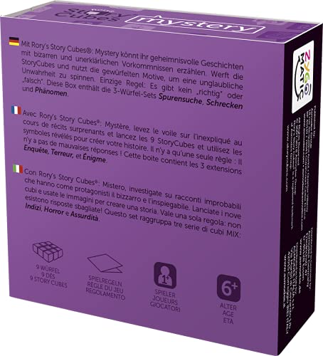 Rory's Story Cubes Mistery gioco di dadi viola 9 cubi