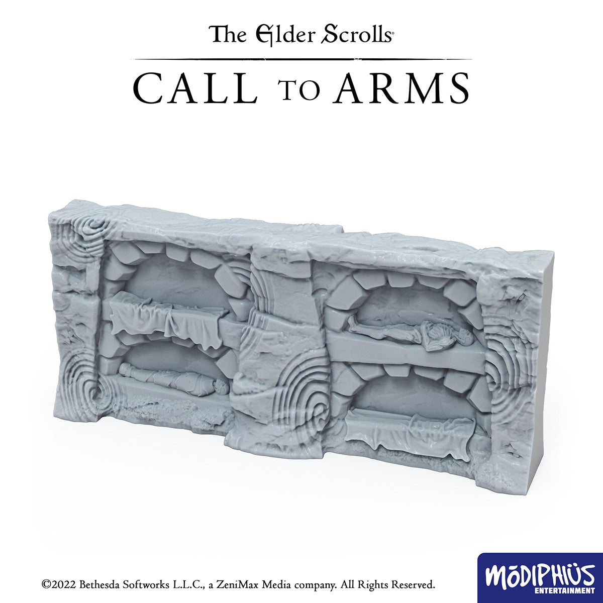 Modiphius Elder Scrolls Call to Arms Nord Tomb Walls scenico STL