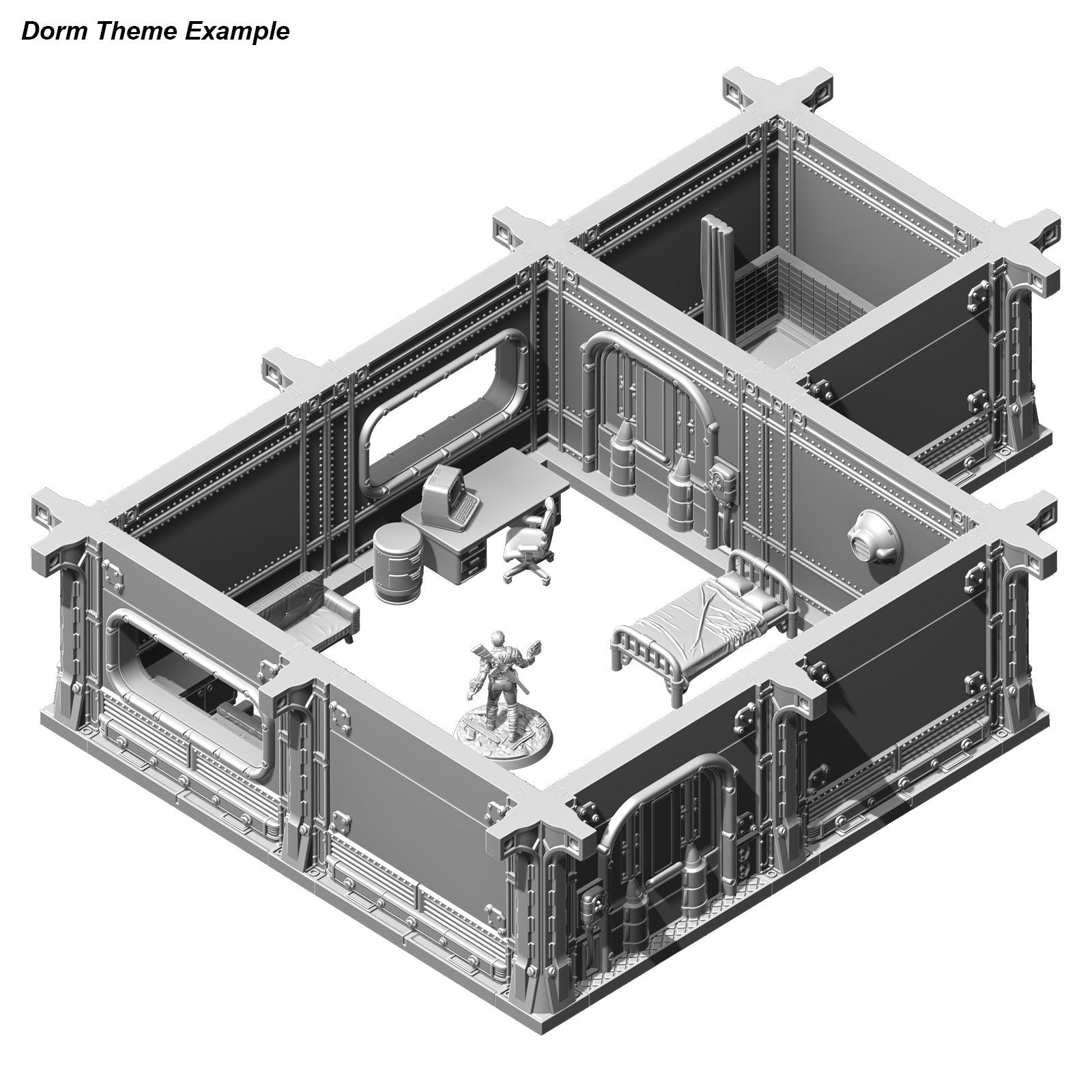 Fallout Wasteland Warfare Vault Interior file STL arredi
