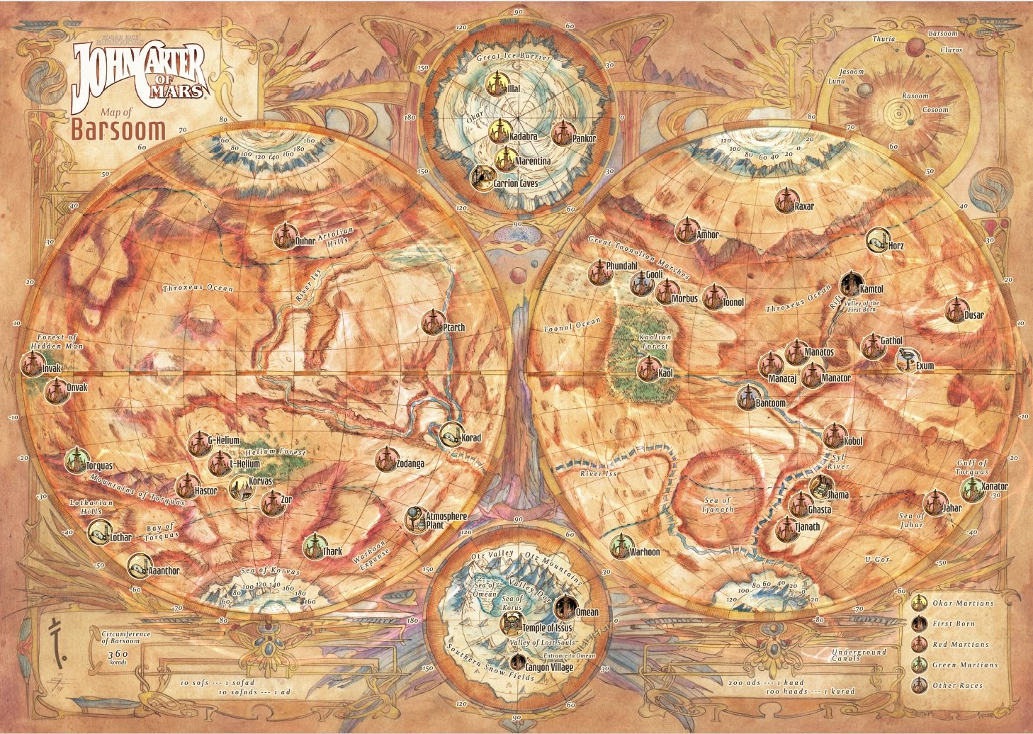 John Carter of Mars Barsoom e Korad Mappe GDR PDF