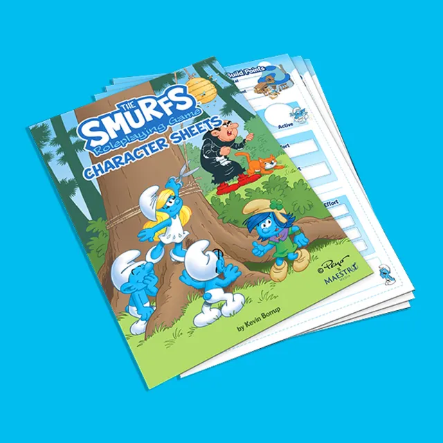 Maestro Media The Smurfs RPG Character Sheet Pack 10 schede