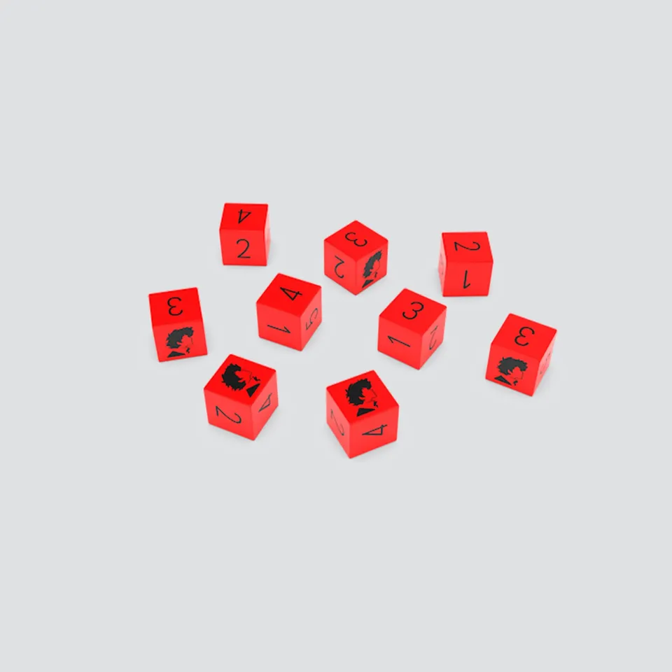 MANA Cowboy Bebop Dice Spike set 9 dadi D6 gioco ruolo