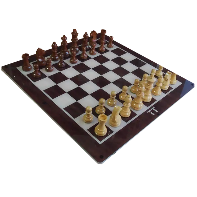 Tabutronic Cerno 45mm scacchiera elettronica noce con chip 25mm