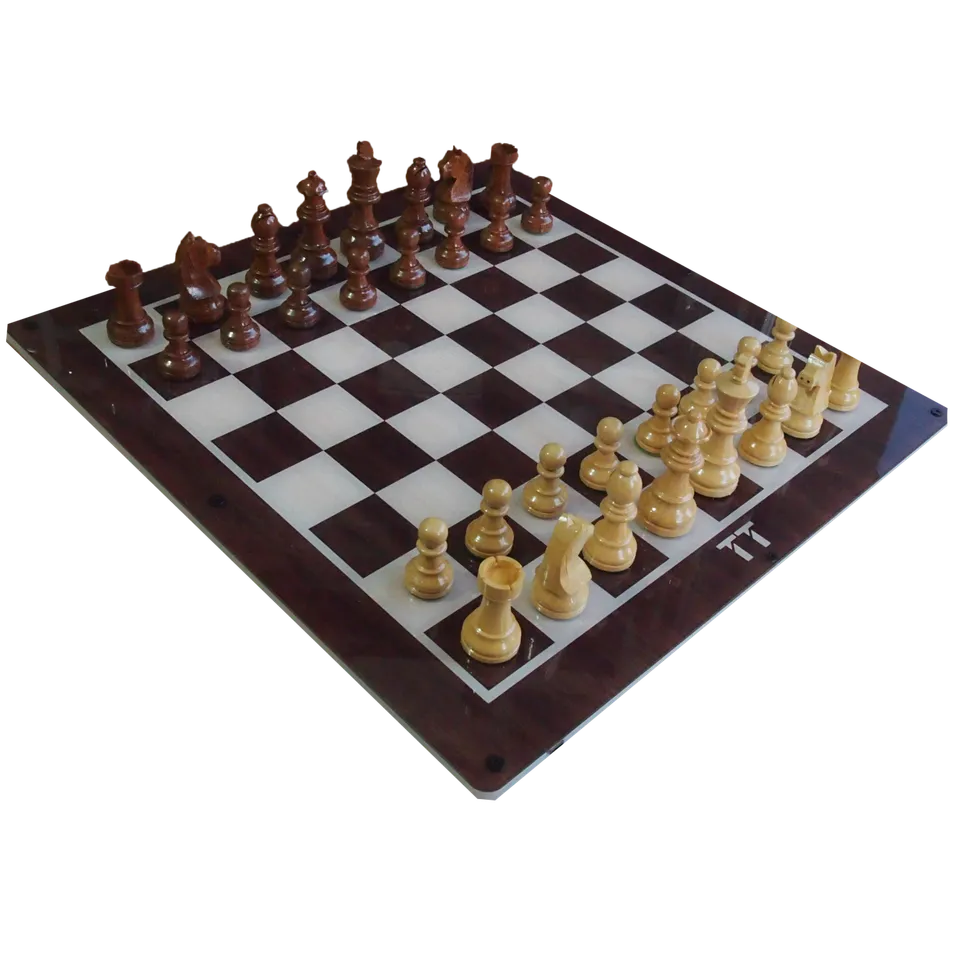 Tabutronic Cerno 45mm scacchiera elettronica noce con chip 25mm