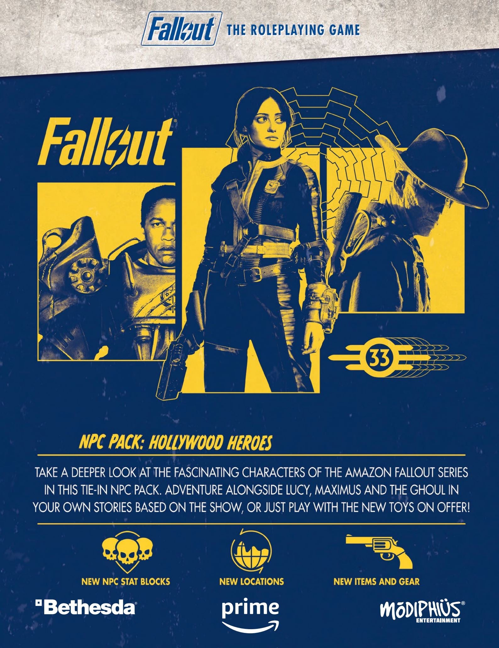 Fallout 2d20 Hollywood Heroes NPC Pack PDF 31 pagine supplemento