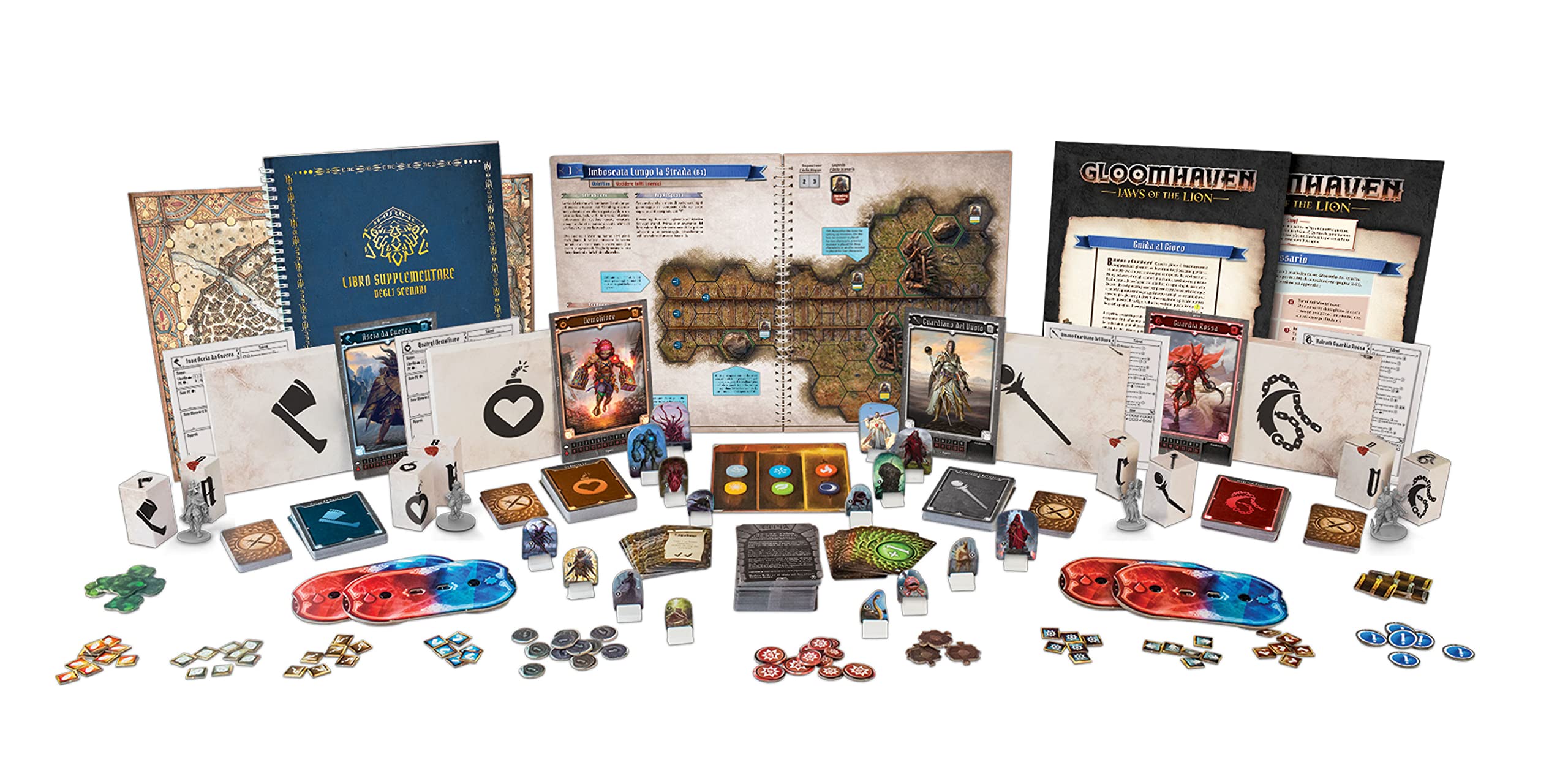 Asmodee Jaws of the Lion gioco collaborativo campagna fantasy