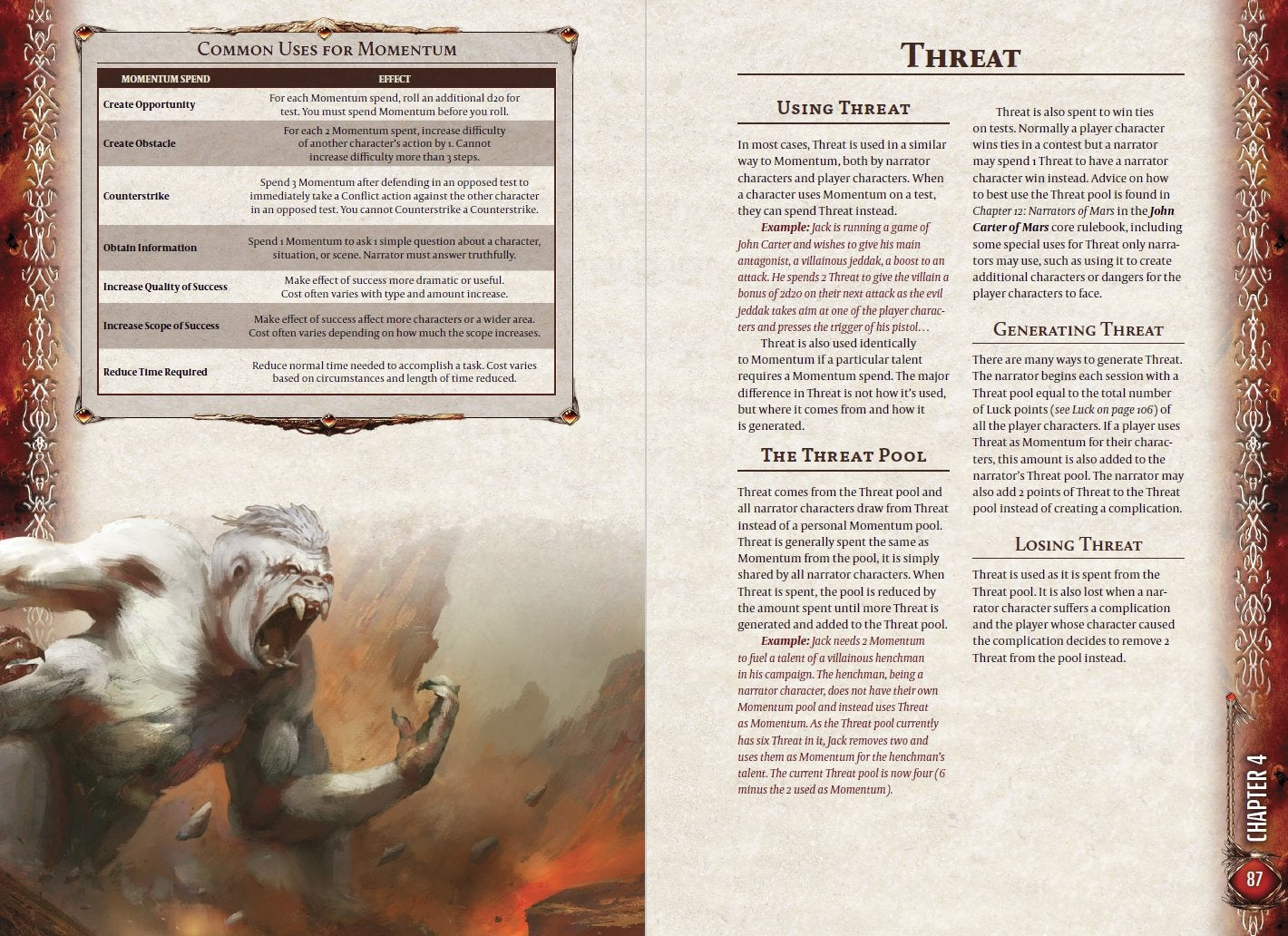Modiphius John Carter of Mars Player's Guide manuale GDR