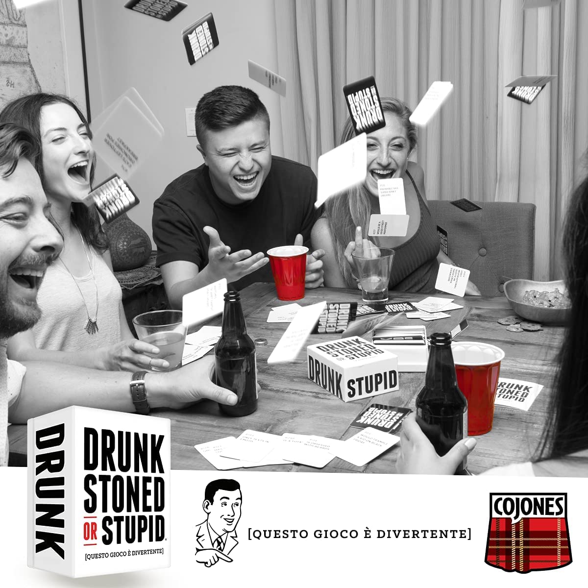 Drunk Stoned or Stupid Party Game Carte Amici 18+ Anni