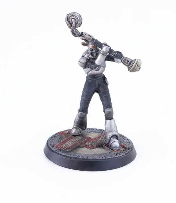 Modiphius Fallout Mechanist miniatura promo 32mm resina