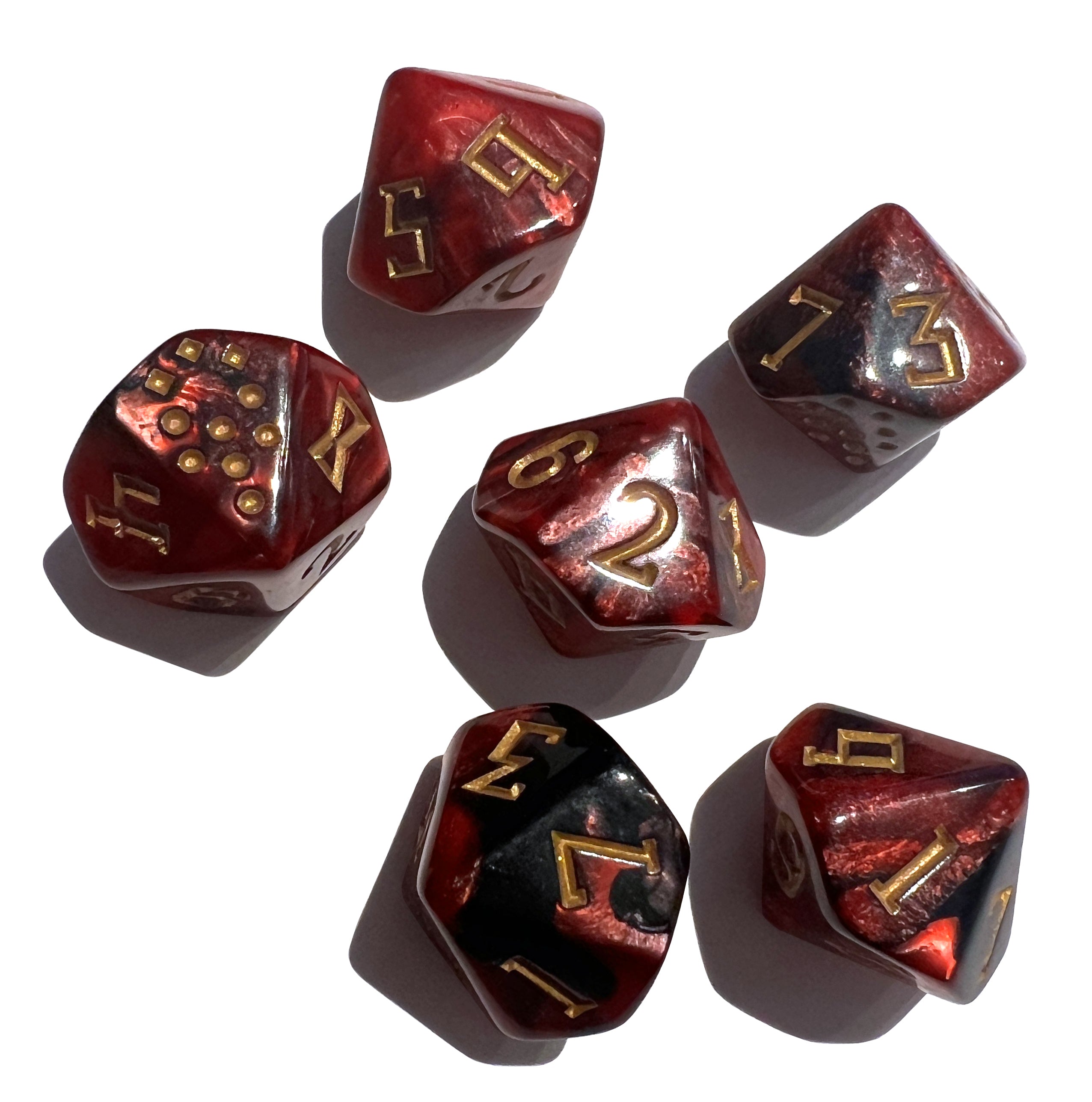 Modiphius Kult Divinity Lost dadi Inferno Edition 6 d10