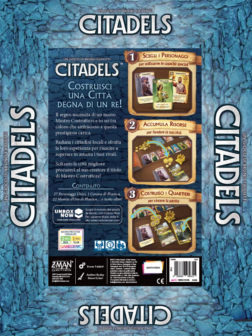 Asmodee Citadels Gioco da Tavolo Gioco Base bluff costruzione