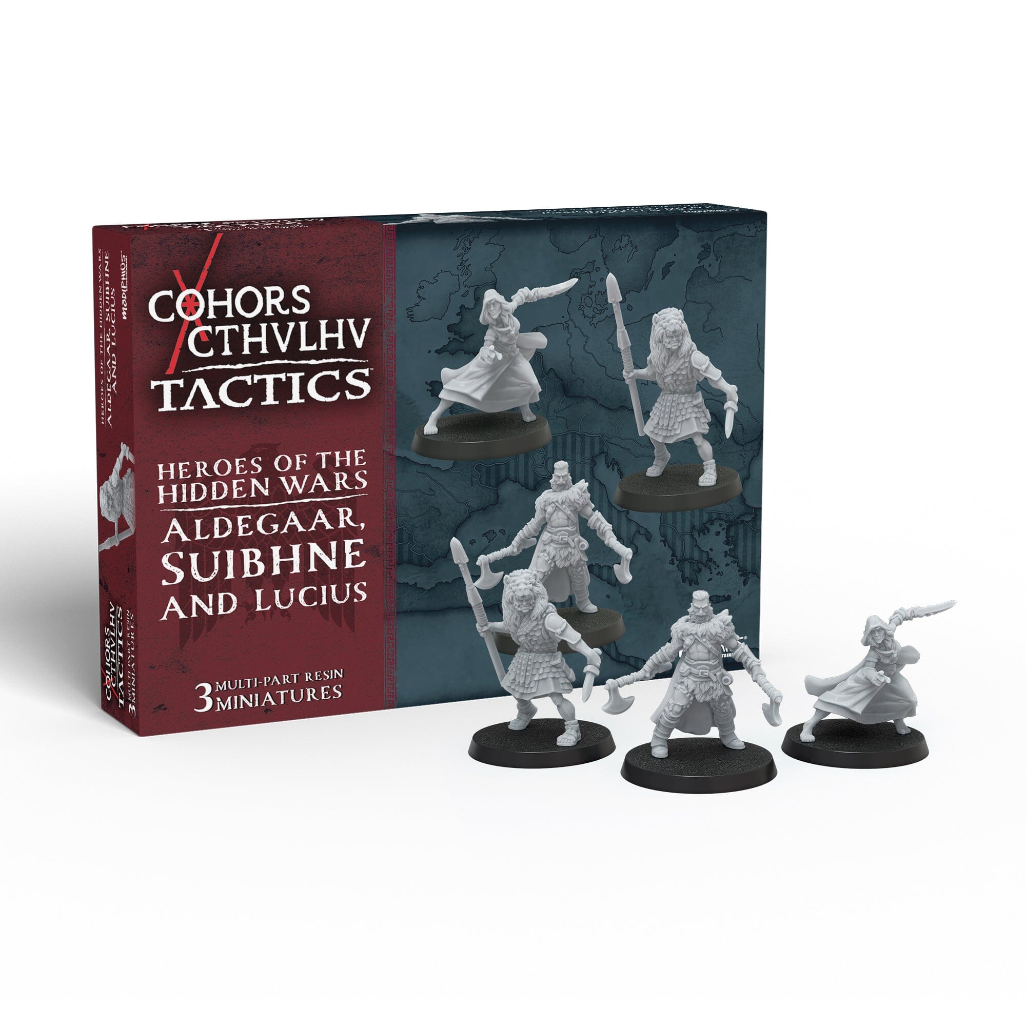 Modiphius Cohors Cthulhu Heroes Aldegaar Suibhne Lucius miniature