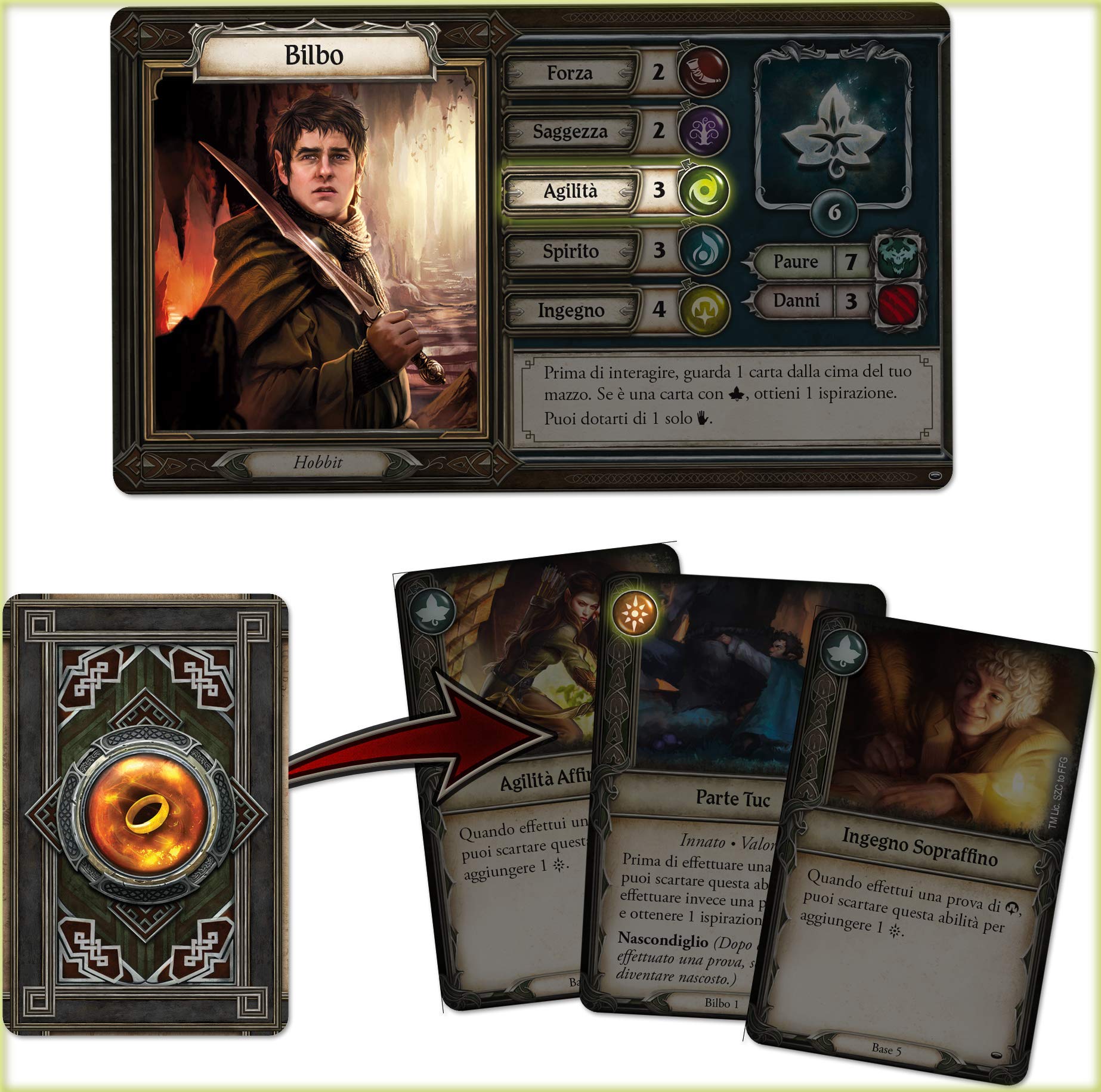 Asmodee Viaggi nella Terra di Mezzo gioco da tavolo cooperativo con app