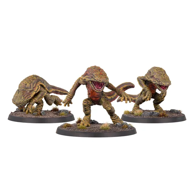 Modiphius Fallout Miniatures Creatures Gulpers set 3 miniature