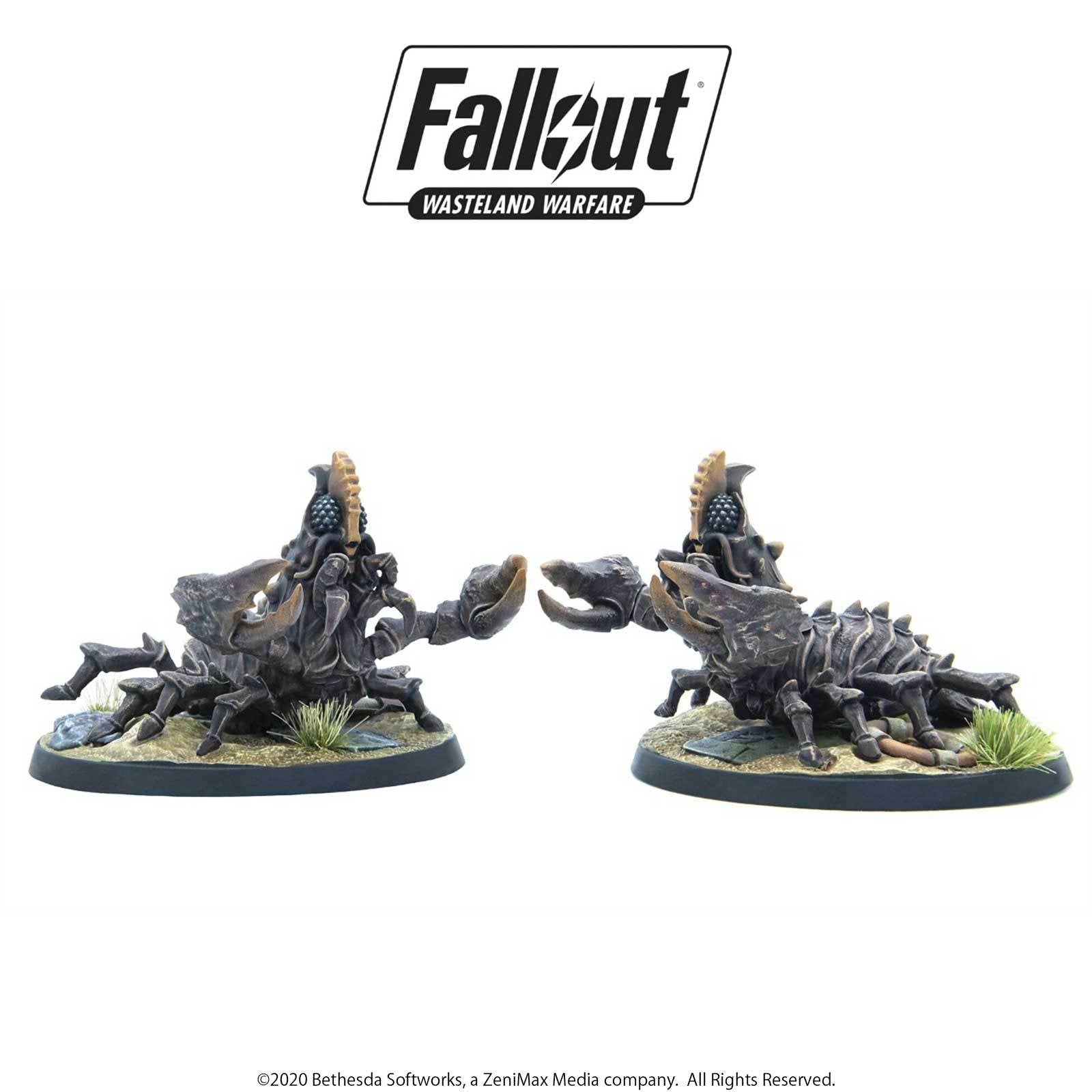 Fallout Wasteland Warfare Mirelurk Hunters 2 miniature resina