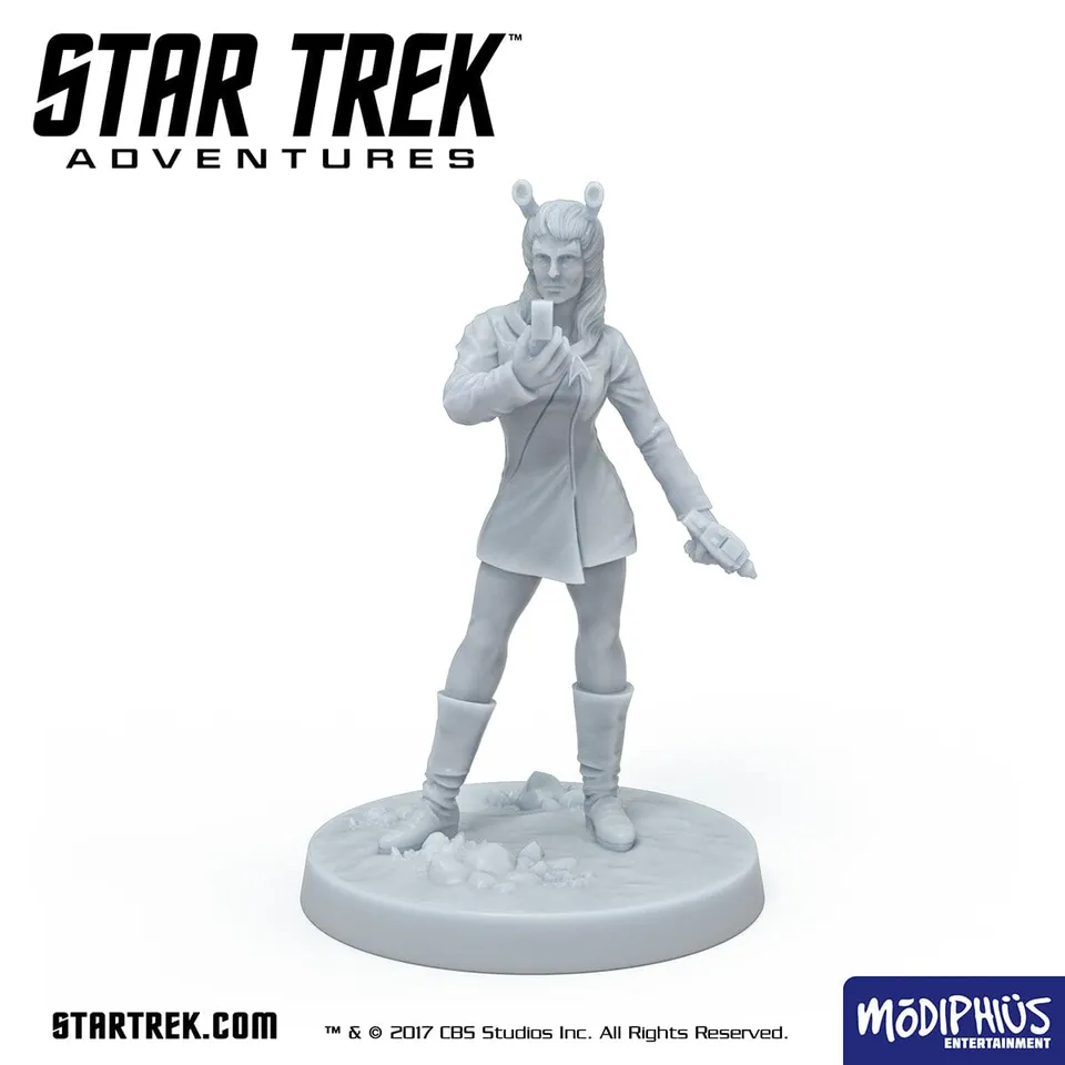 Star Trek Adventures TOS Landing Party Andorian Female STL 32mm