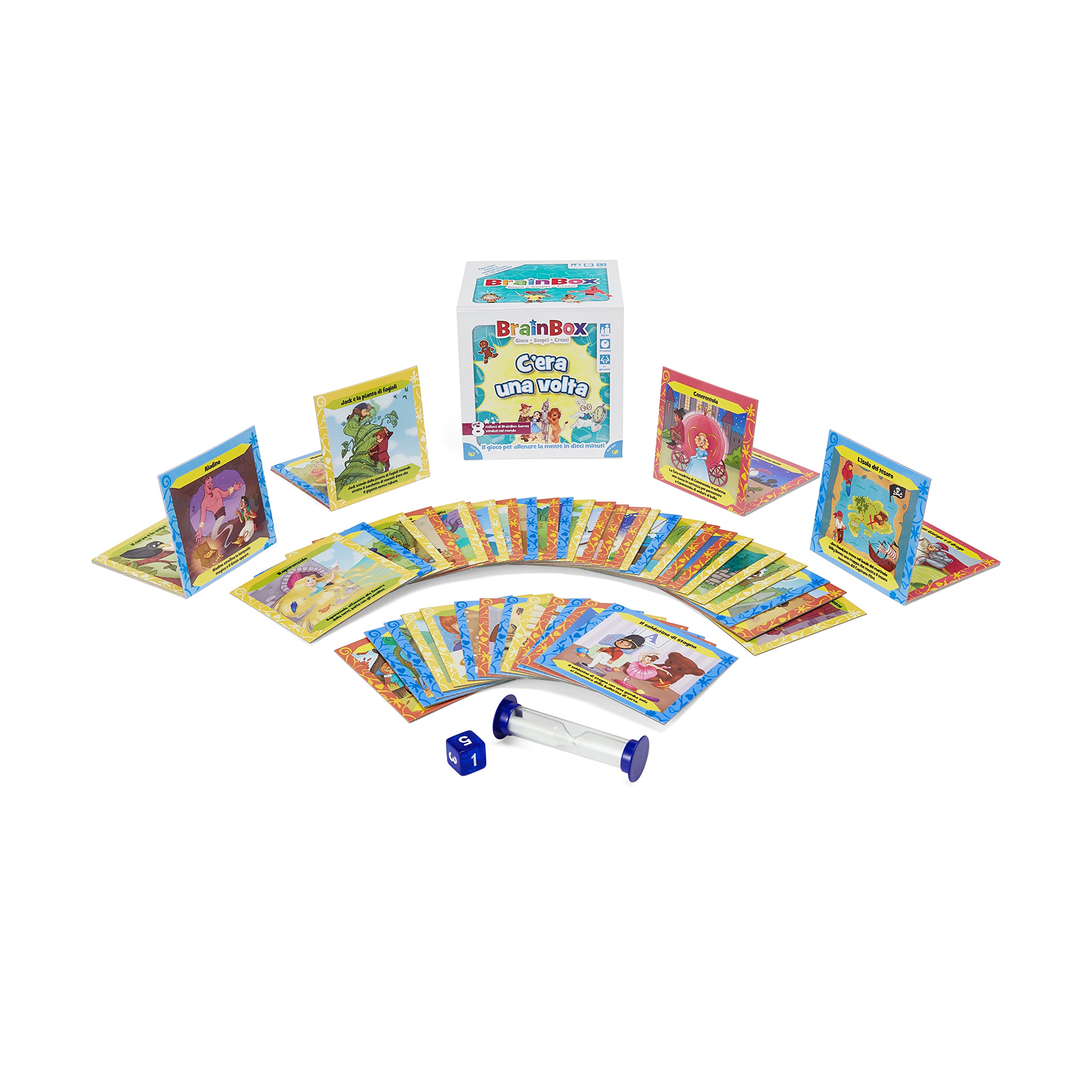 Asmodee BrainBox C'era Una Volta gioco memoria 55 carte fiabe
