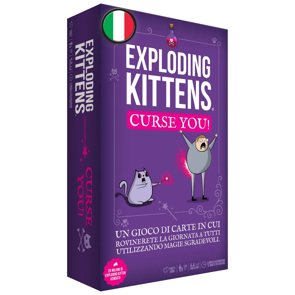 Exploding Kittens Curse You gioco di carte party 2-5 giocatori