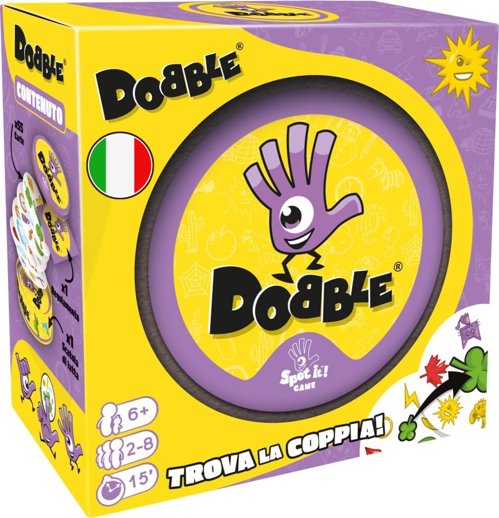 Asmodee Dobble Classico gioco di carte edizione italiana 2-8 giocatori