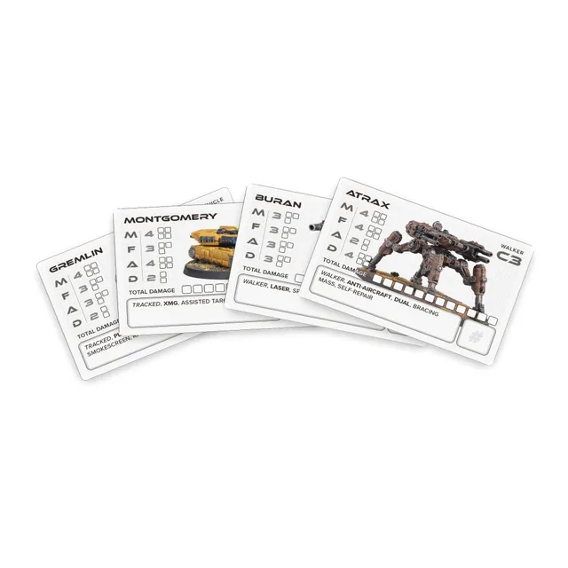 Modiphius Hardwar Unit Card Pack mazzo 50 carte 120x90 mm