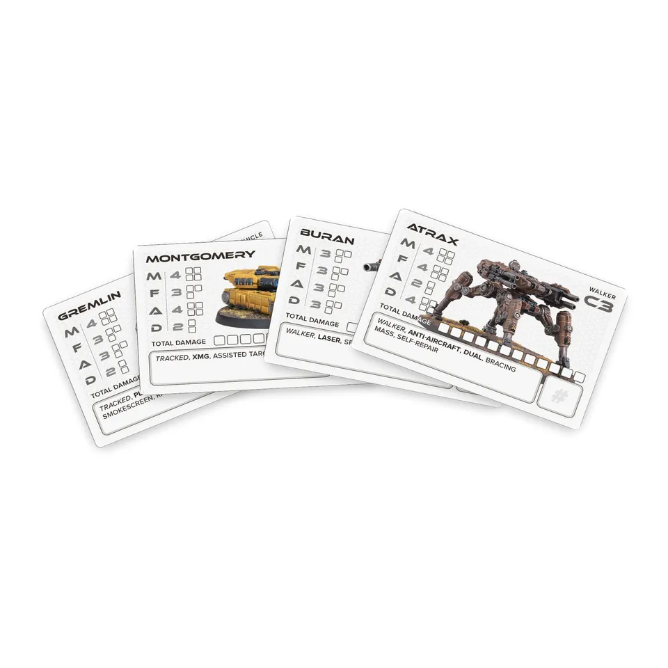 Modiphius Hardwar Unit Card Pack mazzo 50 carte 120x90 mm