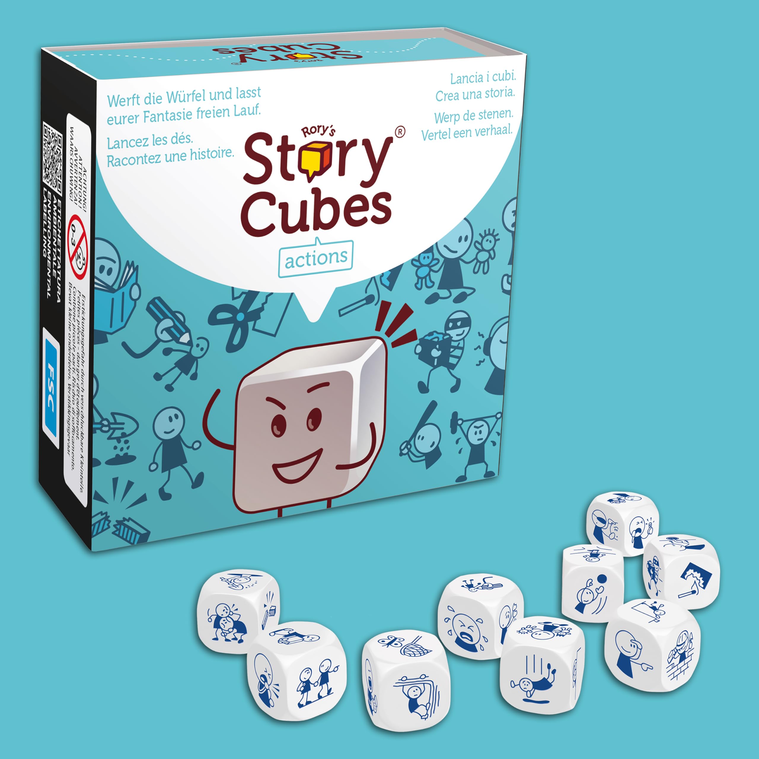 Asmodee Rory's Story Cubes Action gioco di dadi 9 dadi