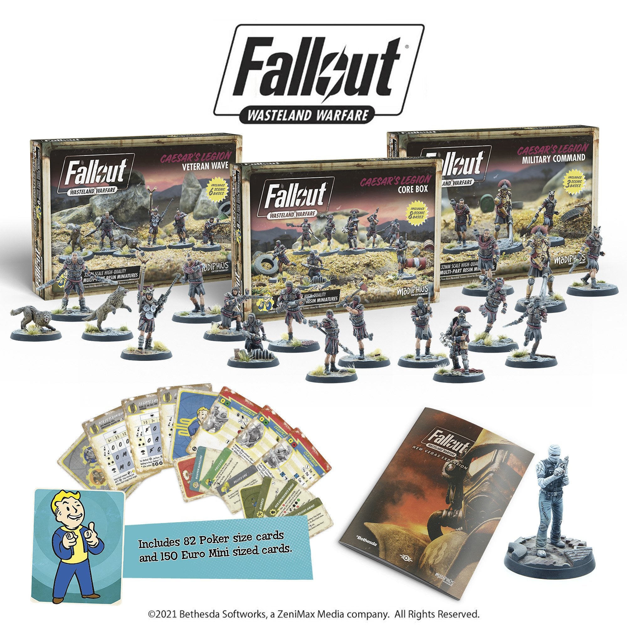 Modiphius Fallout Wasteland Warfare Caesar's Legion Forces Bundle scatola