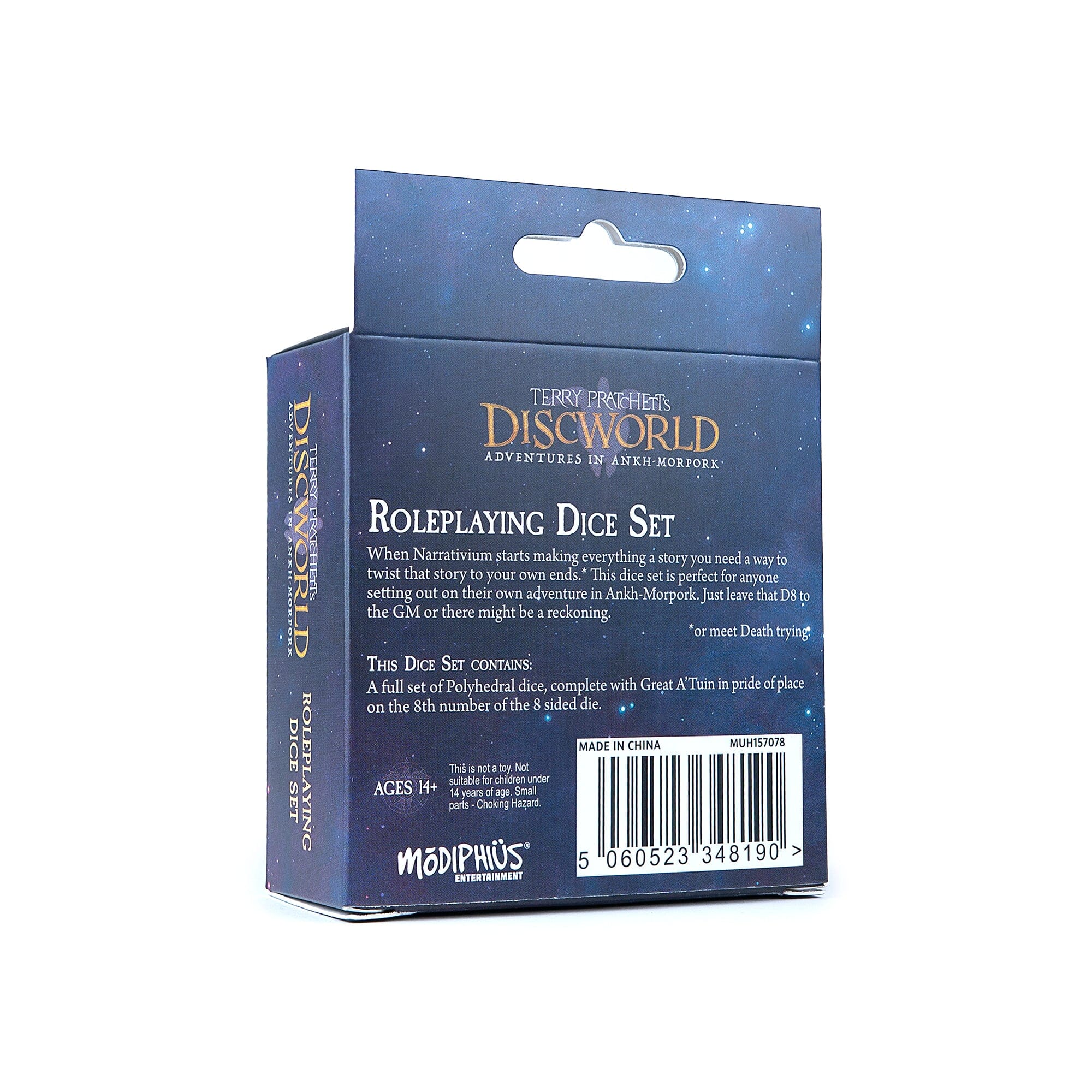 Modiphius Discworld Ankh-Morpork set 7 dadi GDR A'Tuin