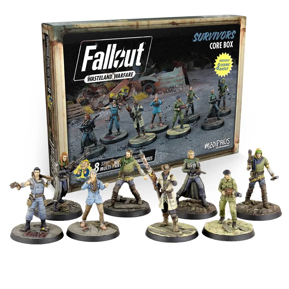 Modiphius Fallout: Wasteland Warfare Survivors Core Box miniature 32mm