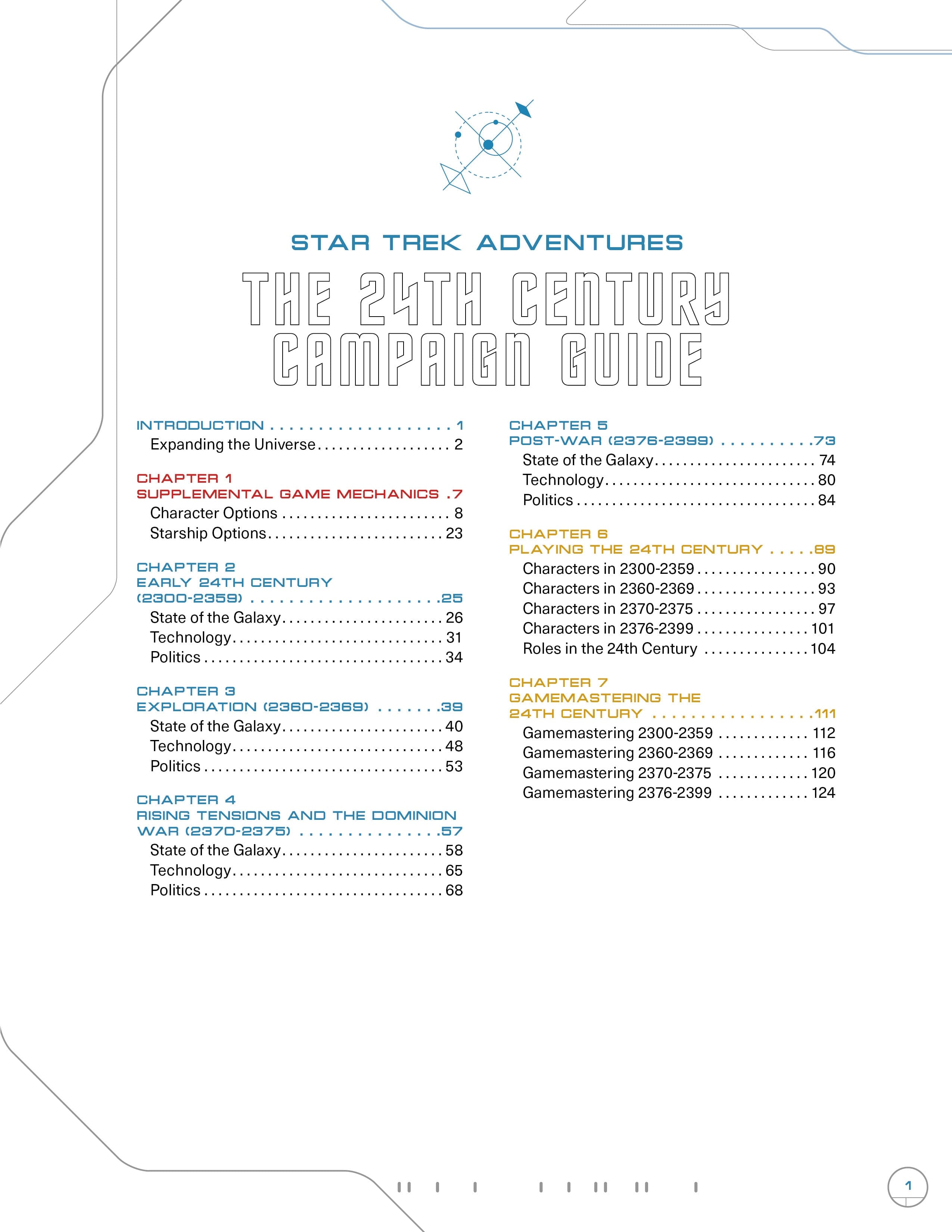 Star Trek Adventures 24th Century Campaign Guide libro 128 pagine