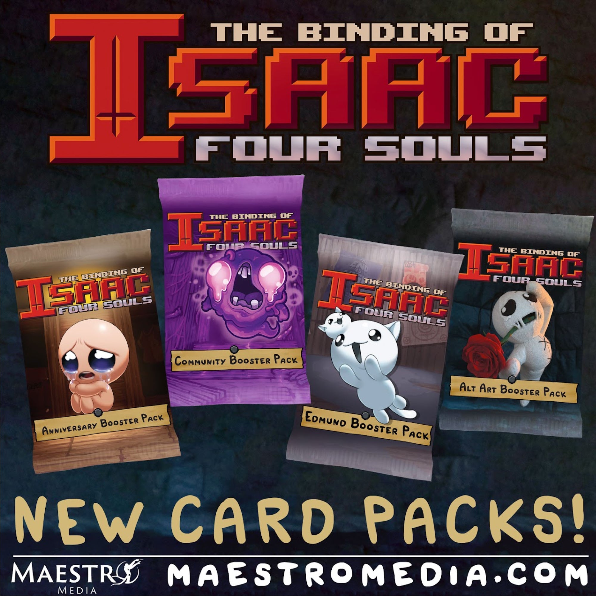 Maestro Binding of Isaac Four Souls bustine bundle carte