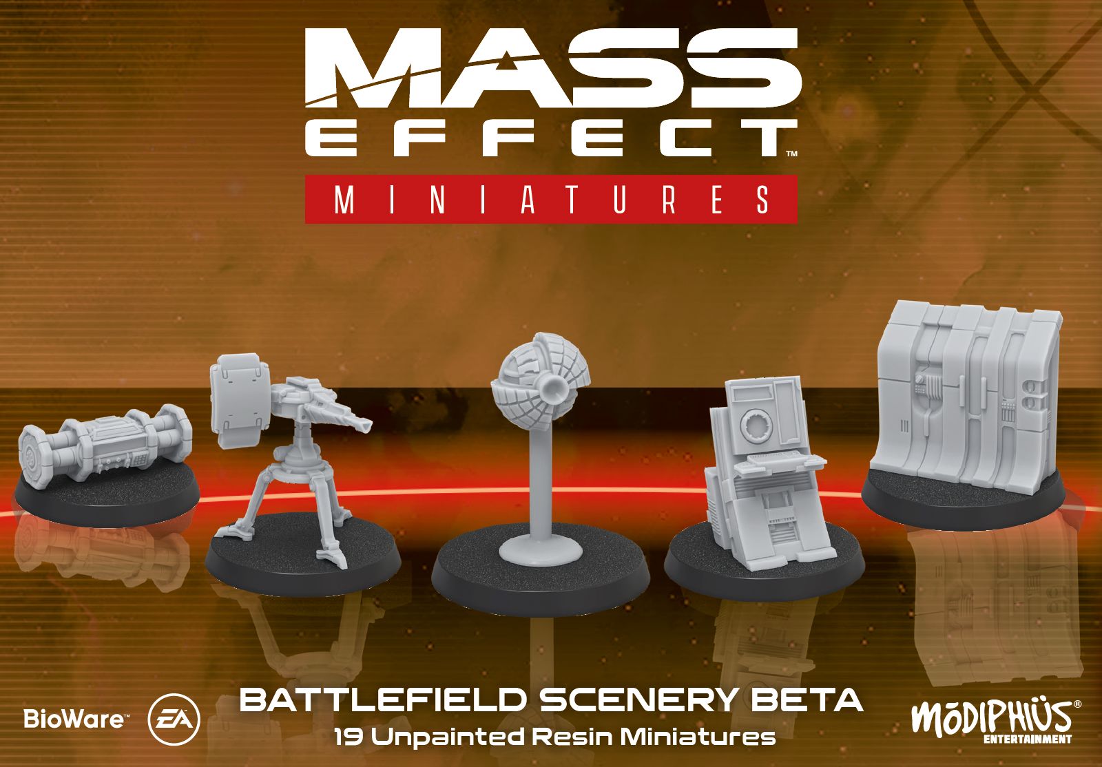 Modiphius Mass Effect Battlefield Scenery Beta 19 miniature resina