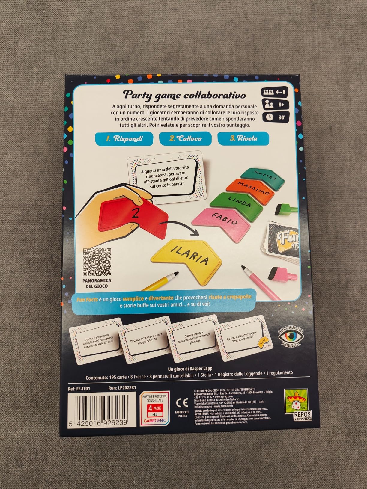Asmodee Fun Facts gioco da tavolo collaborativo 4-8 giocatori