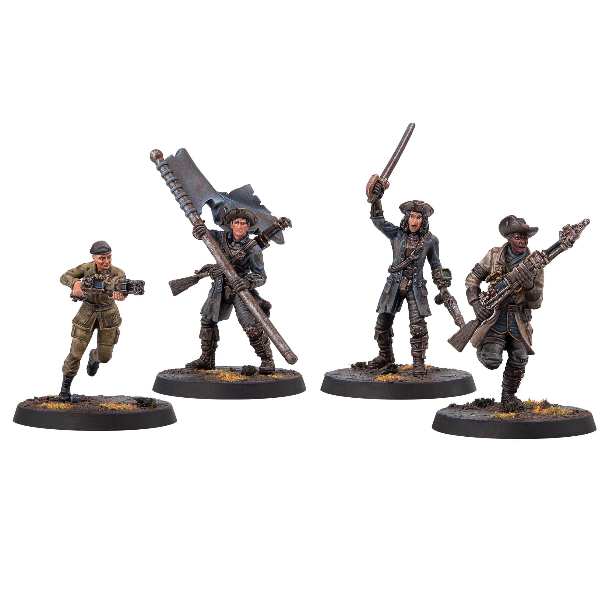 Modiphius Fallout Factions Minutemen Officers miniature 32mm