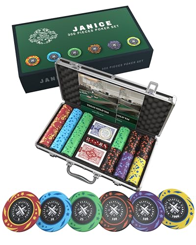 Bullets Janice Set Poker 300 Chips Valigetta Carte Dadi
