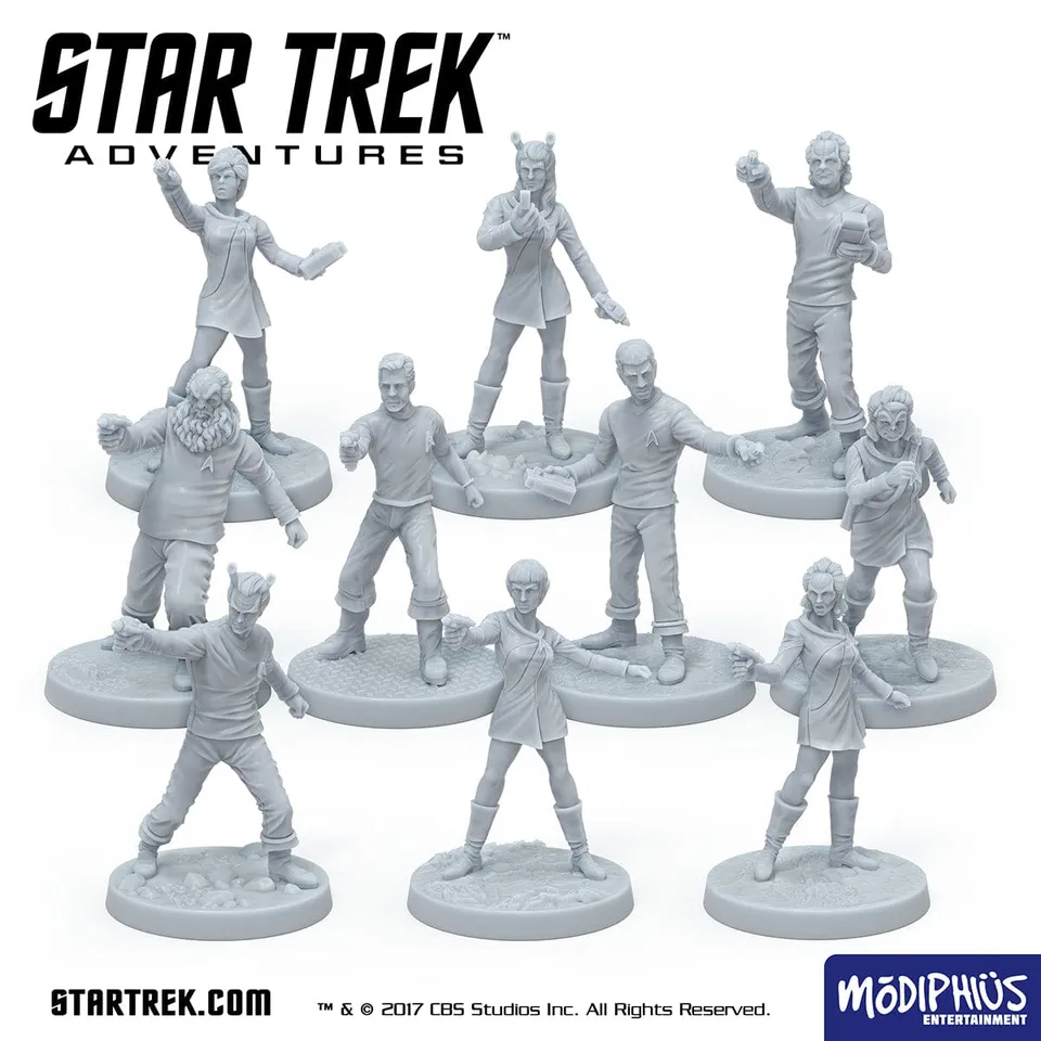 Star Trek Adventures TOS Landing Party Set miniature STL squadra sbarco