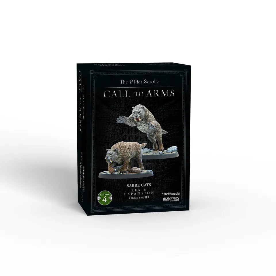 Modiphius Elder Scrolls Call to Arms Sabre Cats miniature 2 pezzi