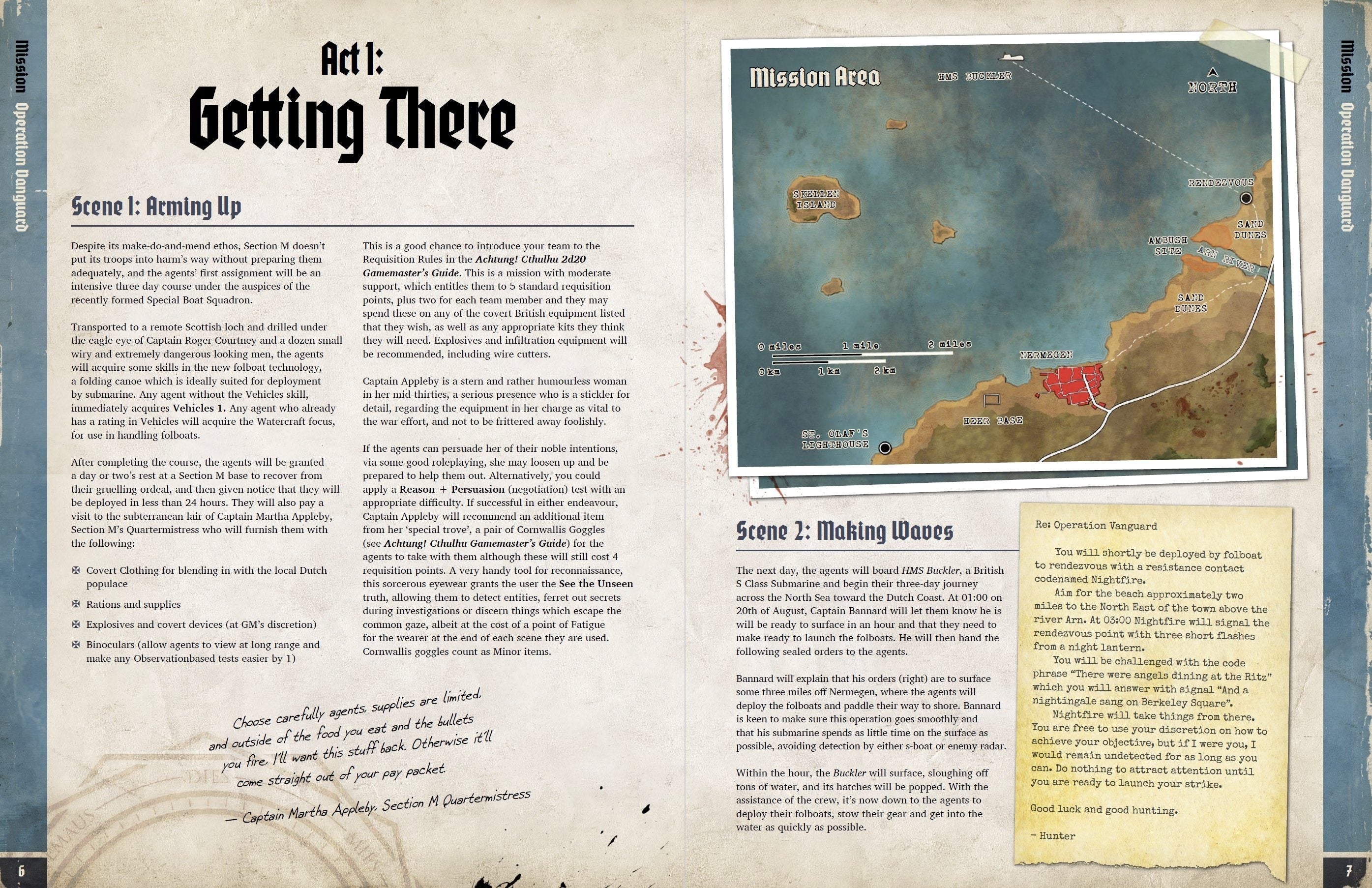 Modiphius Achtung! Cthulhu Operation Vanguard PDF missione
