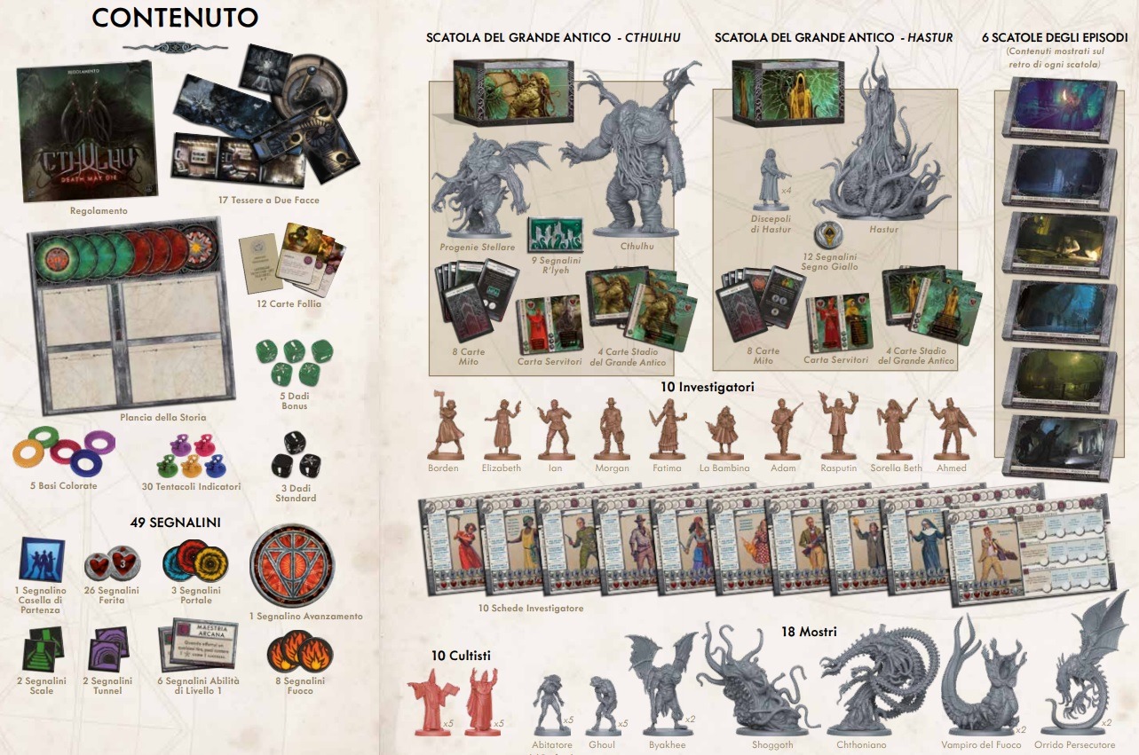 Asmodee Cthulhu Death May Die gioco tavolo 1-5 giocatori italiano