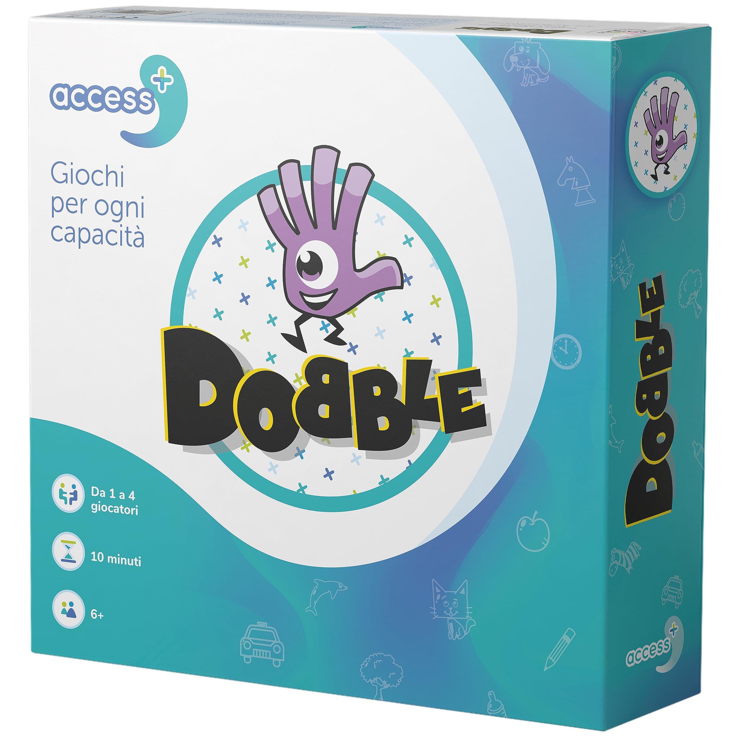 Asmodee Dobble Access+ gioco di osservazione carte grandi