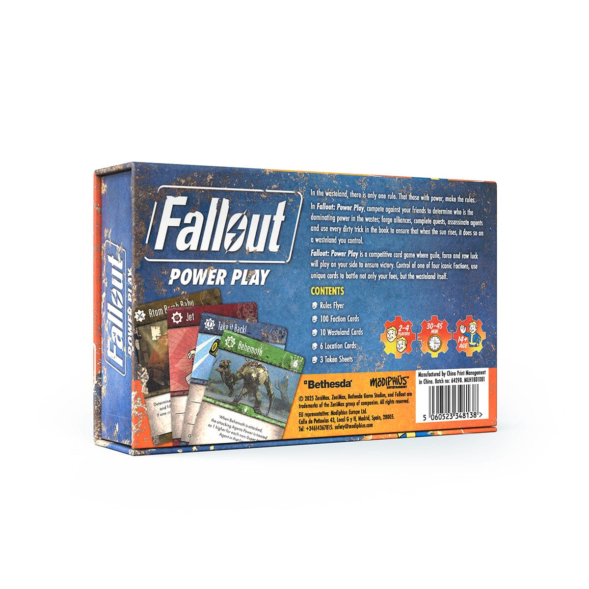 Modiphius Fallout Power Play gioco carte 2-4 giocatori